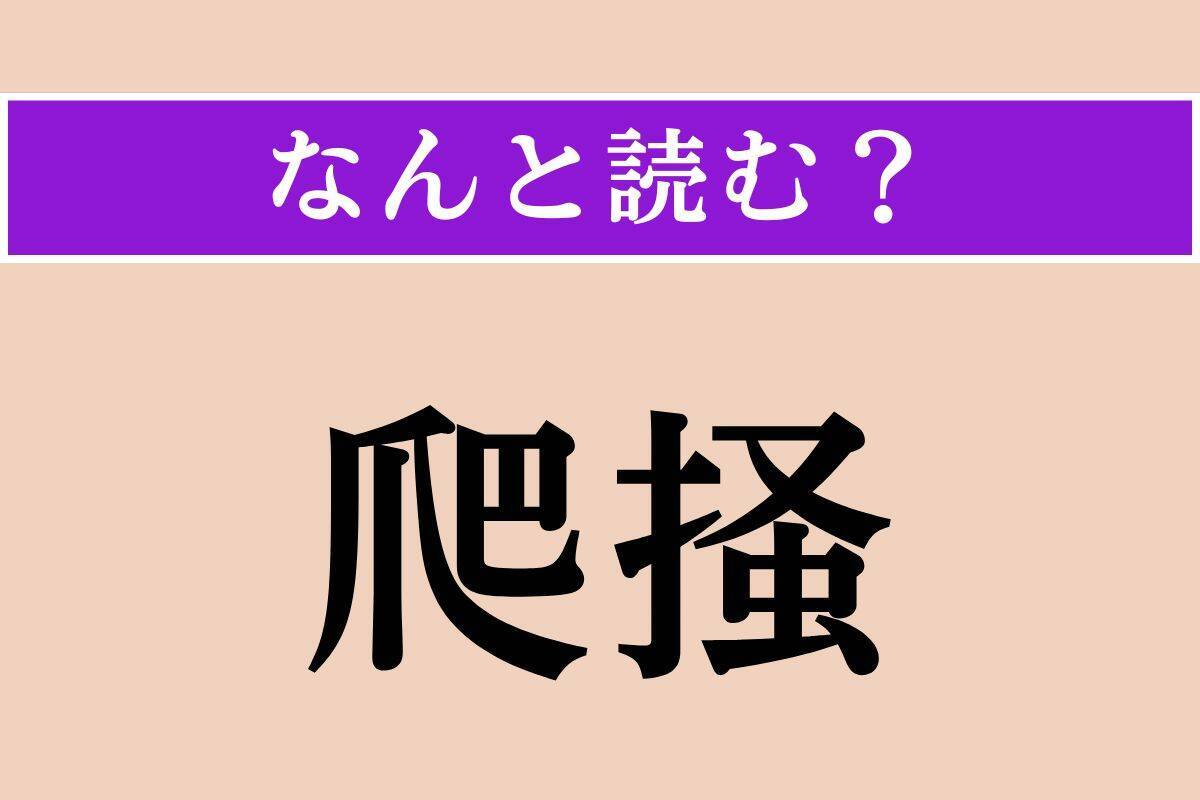 【難読漢字】「十重二十重」「爬掻」「索漠」読める？