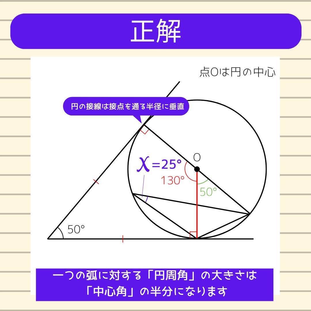 【角度当てクイズ Vol.2056】xの角度は何度？