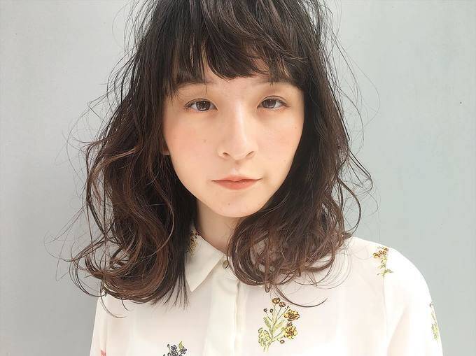 地毛風 だけどオシャレ 暗髪でも透けるカラー と 作りこみ過ぎない