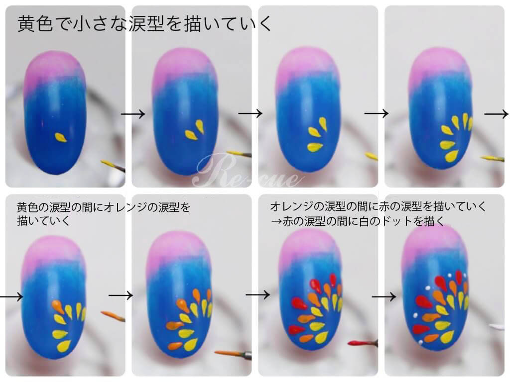 浴衣の季節にぴったりな夏ネイルデザインを完全攻略 簡単花火ネイルの描き方 17年7月18日 エキサイトニュース 2 3