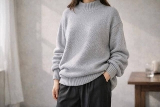 昔のままだと“おば見え”。この冬の「ニット」は【コンパクト×立体感】が正解です