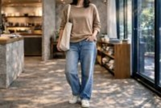 全身カジュアルvsきれいめMIX。おしゃれ見えする“大人の正解コーデバランス”