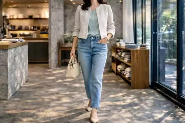 「全身カジュアルvsきれいめMIX。おしゃれ見えする“大人の正解コーデバランス”」の画像