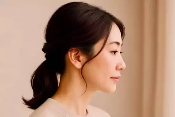 「乾燥で広がる冬の髪もまとまる。 大人世代にちょうどいい「ツヤ見せねじりヘアアレンジ」」の画像