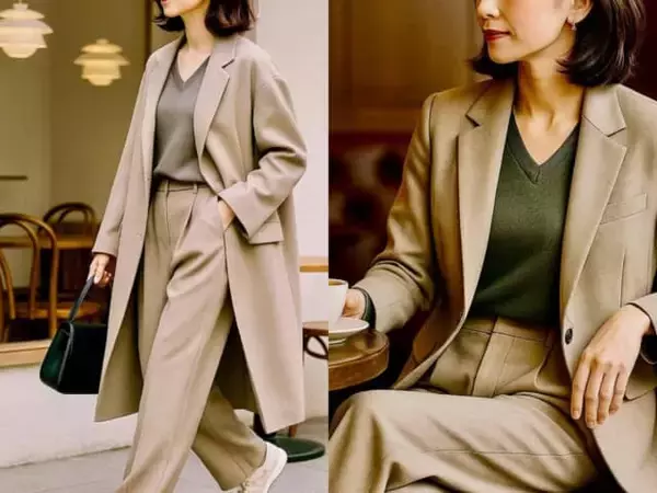 「昔のままだと“おば見え”。この冬の「セットアップ」は【抜け感×ゆるシルエット】が正解です」の画像