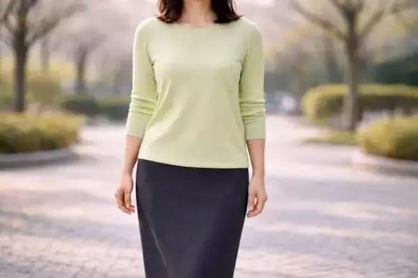 ロングスカートが重く見える原因は“腰の境界線”。40代・50代が整えたい正解バランス