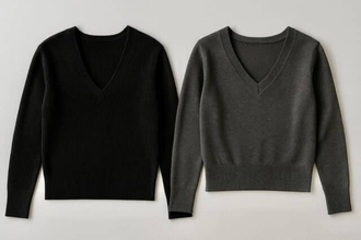 昔のままだと“おば見え”。今選ぶべき「Vネックニット」は【浅め×コンパクト】が正解です