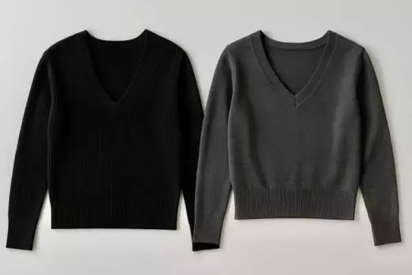 昔のままだと“おば見え”。今選ぶべき「Vネックニット」は【浅め×コンパクト】が正解です