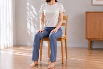 【腰まわりのもたつきが気になる…】30秒でウエスト引き締めをめざす。ヨガの簡単「ねじりのポーズ」