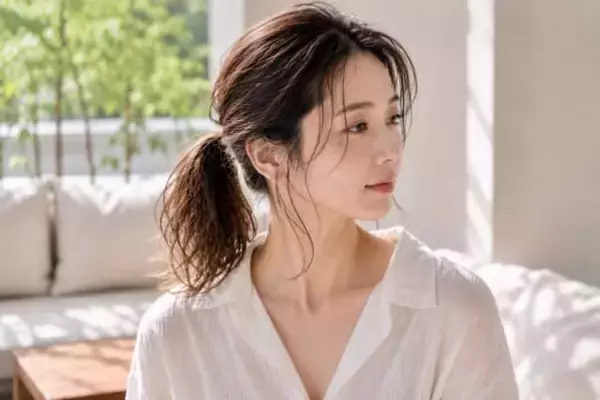 「シンプルなひとつ結びなのに今っぽい。周りと差がつく“まとめ髪”のコツ」の画像