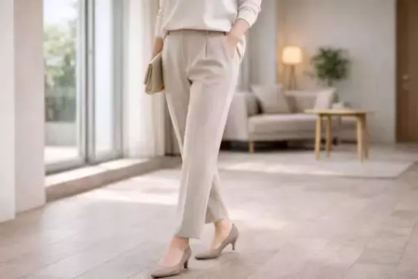 「テーパードパンツは“丈と足元”で差がつく。40代・50代がやめるべき「NGバランス」」の画像