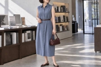 夏服が間延びして見える日に。秋口の「細ベルト」大人の正解コーデ
