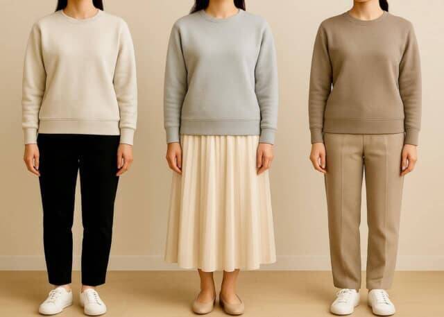 おしゃれのつもりが“おば見え”に？今すぐやめたい『時代遅れの冬のスウェットコーデ』３選