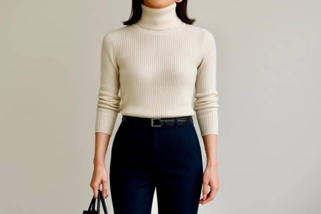 ニットを着ると“太って見える”問題。40代から見直すべき「ほっそりシルエット」の作り方