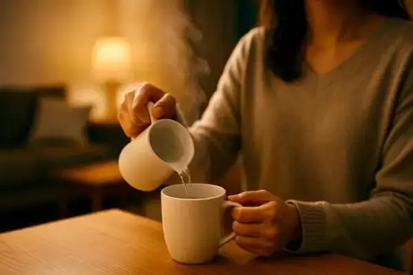 我慢ゼロで−６kg！夜９時以降は白湯だけ。体がスッキリ軽くなる【簡単ダイエット習慣】