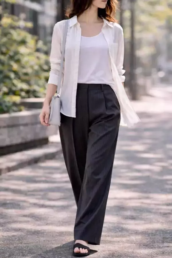 【40代・50代】若見えする人は“ハリ素材に頼らない”。ユニクロで選ぶ「春パンツ」の正解