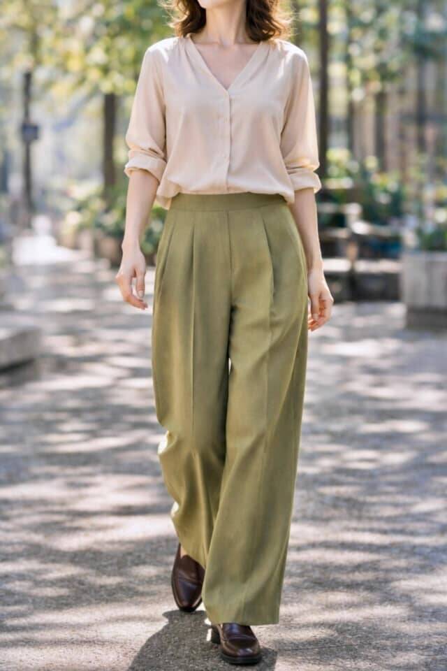 【40代・50代】若見えする人は“ハリ素材に頼らない”。ユニクロで選ぶ「春パンツ」の正解