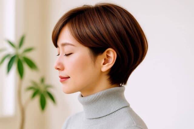 アカ抜けの鍵は“首元のバランス感”。タートルネックに似合う【正解ショートヘア】の作り方