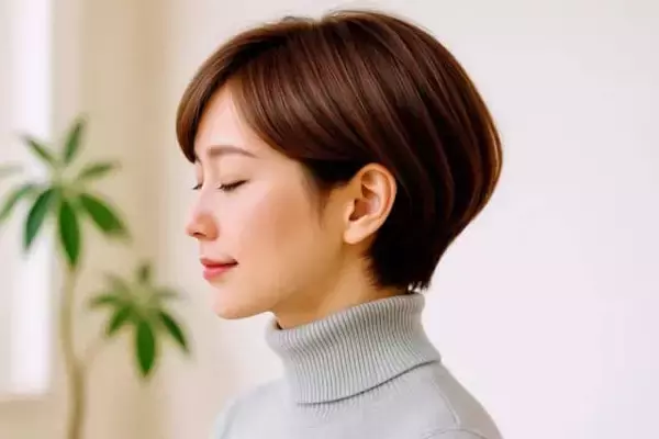 「アカ抜けの鍵は“首元のバランス感”。タートルネックに似合う【正解ショートヘア】の作り方」の画像