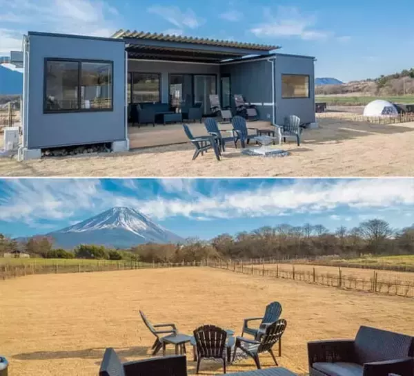 「全棟が富士山ビュー＆絶景サウナも魅力。【グランピングB＆V 富⼠⼭河⼝湖】は驚くほど広いドッグランも」の画像