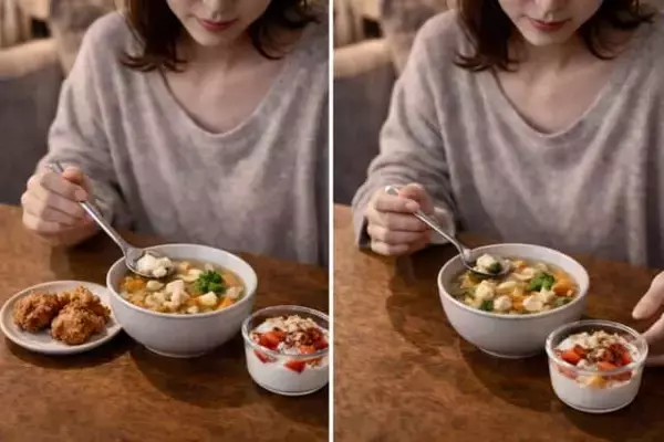 「疲れていても食べる人、疲れているときは食べない人、体型にどう影響する？」の画像