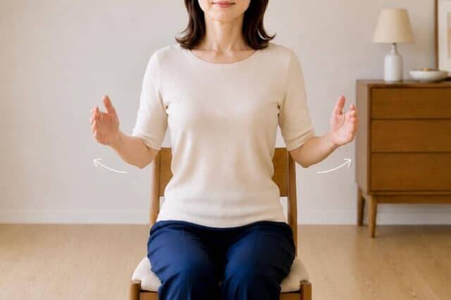 【最近、呼吸が浅く感じる…】座ったまま30秒。胸まわりをゆったり動かす簡単エクササイズ