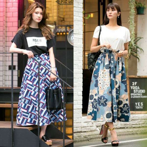 甘々コーデはもう卒業 夏こそ映える 柄アイテム でレディ感を爽やかに演出して 17年8月5日 エキサイトニュース