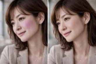 若見えする人は“青みピンクに頼りすぎない”。40代・50代「チークの色選び」の正解