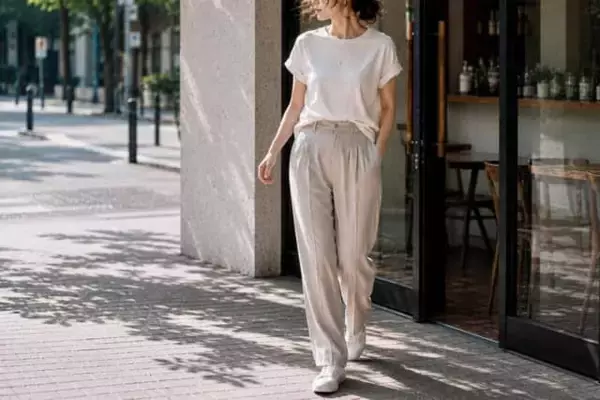 「【40代・50代】半袖カットソー１枚なのにアカ抜ける。2026初夏“抜け感コーデ”のコツ」の画像