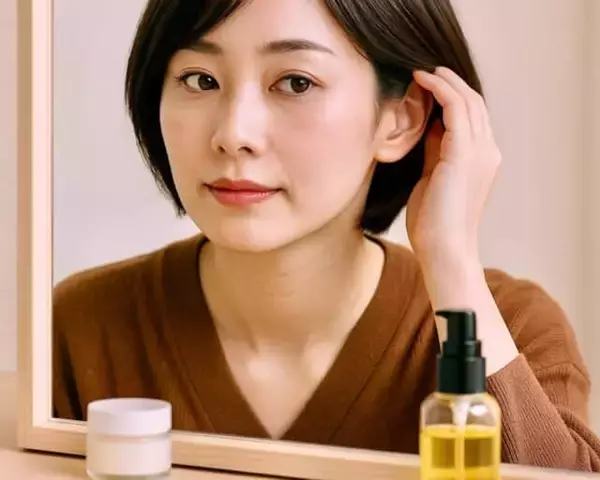 「《美容師イチオシ》白髪ぼかしにも最適。暗髪でも“重たく見せない”大人世代の【最旬ショートヘア】」の画像