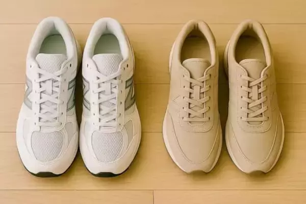 昔のままだと“おば見え”。大人の「スニーカー」は【細身×ニュアンスカラー】が正解です