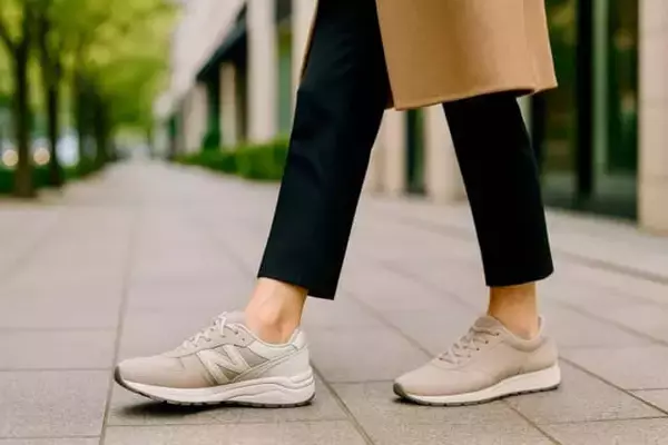 「昔のままだと“おば見え”。大人の「スニーカー」は【細身×ニュアンスカラー】が正解です」の画像