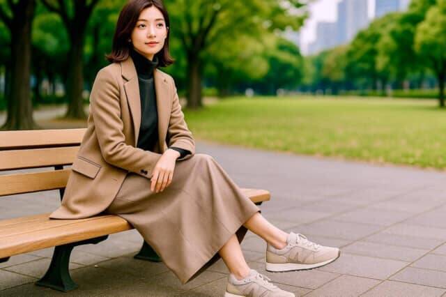 昔のままだと“おば見え”。大人の「スニーカー」は【細身×ニュアンスカラー】が正解です