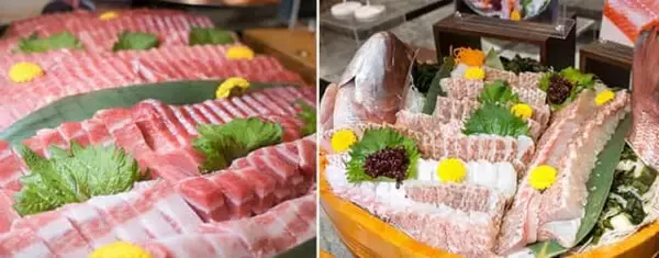 「カニの大盛りやマグロ＆フグの刺身が食べ放題。【大江戸温泉物語Premium 鬼怒川観光ホテル】の最強バイキング」の画像