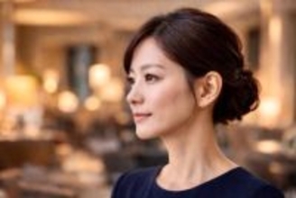 年末のきちんとシーンに。大人が品よく見える「低めシニヨンヘア」の作り方