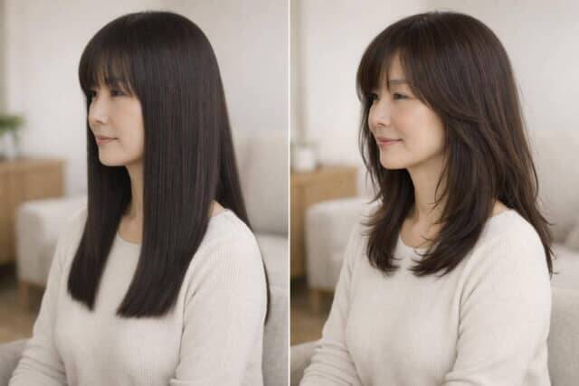 重く見えるのは長さのせいじゃない。40代・50代のロングヘアが老けて見える“意外な理由”