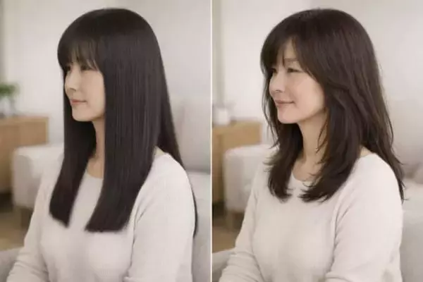 「重く見えるのは長さのせいじゃない。40代・50代のロングヘアが老けて見える“意外な理由”」の画像