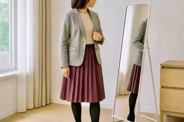 “おば見え防止”と“若見え”を両立！40代からの「黒タイツ」コーデテク