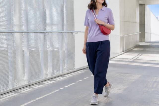 Tシャツより端正、長袖より涼しい。晩夏の「半袖ポロニット」はこう着る！大人の正解コーデ