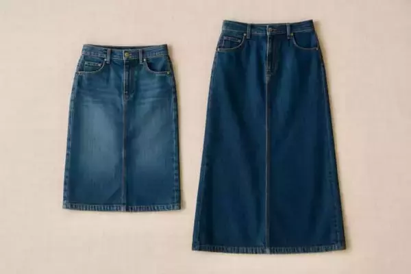 昔のままだと“おば見え”。再流行の「デニムスカート」は【ゆるAライン】が正解です