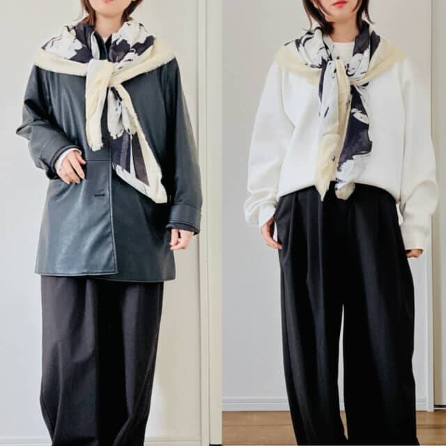 「何を着ても決まらない…」40代からのコーデを即更新する【ZARA】大判スカーフ活用術