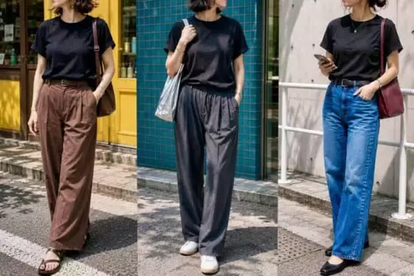 おしゃれのつもりが“おば見え”。2026夏〜秋、時代遅れに見られやすい「黒＆チャコールTシャツ」の着こなし