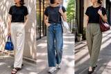 「おしゃれのつもりが“おば見え”。2026夏〜秋、時代遅れに見られやすい「黒＆チャコールTシャツ」の着こなし」の画像2