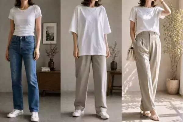 おしゃれのつもりが“おば見え”。なぜかアカ抜けない「白Tシャツ」は“バランス”で変わる