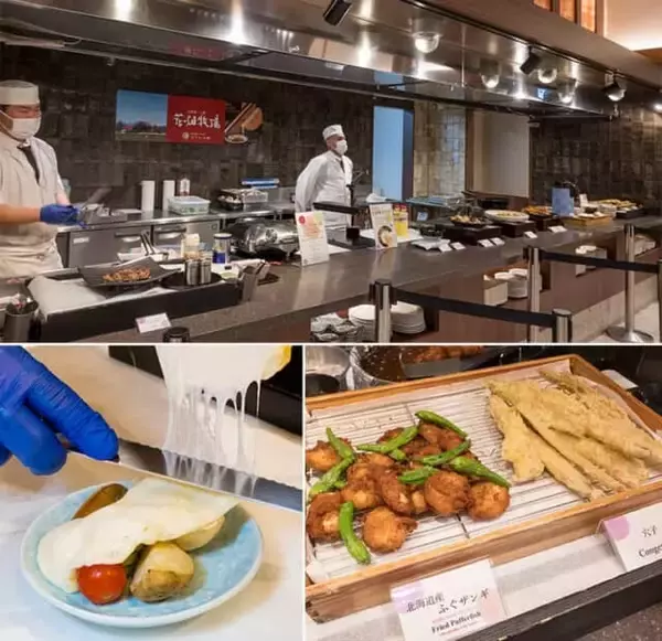 「朝夕のビュッフェで北海道の味を満喫。【函館・湯の川温泉 ホテル万惣】ではお寿司や海鮮も食べ放題」の画像