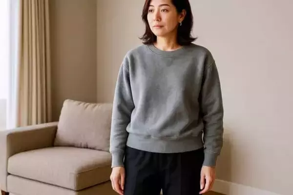 昔のままだと“おば見え”。この冬の「スウェット」は【きれいめシルエット】が正解です