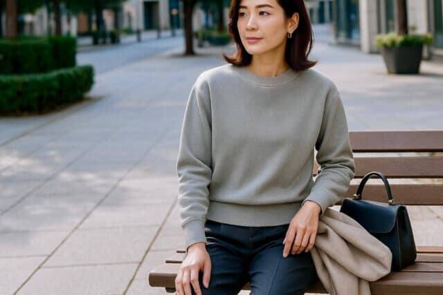 昔のままだと“おば見え”。この冬の「スウェット」は【きれいめシルエット】が正解です