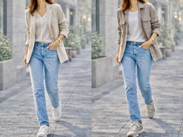 今っぽく見える人はここが違う。大人のデニムは“細すぎないシルエット”が正解