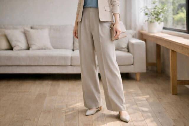 【40代・50代】体型カバーのはずが逆効果？ワイドパンツが“重見えする理由”と回避テク