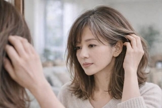 白髪を自然に馴染ませて、印象マイナス５歳。大人の品を引き出す「白髪ぼかしカラー」